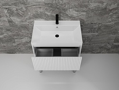Style Line Мебель для ванной Стокгольм 70 белый рифленый софт – фотография-5